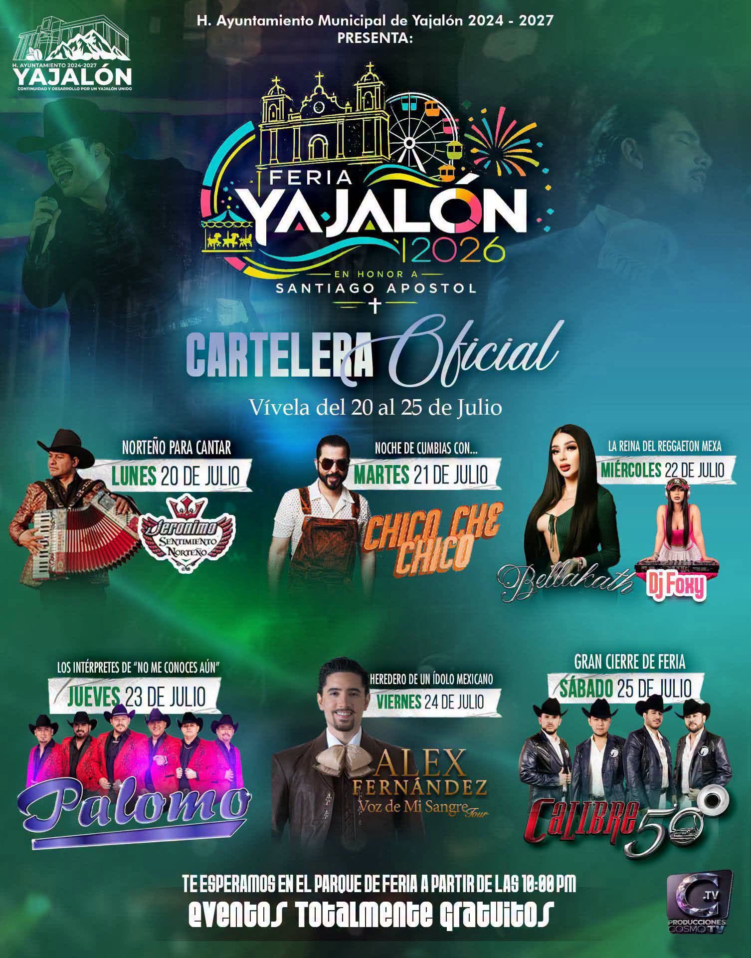 cartelera feria yajalón2026