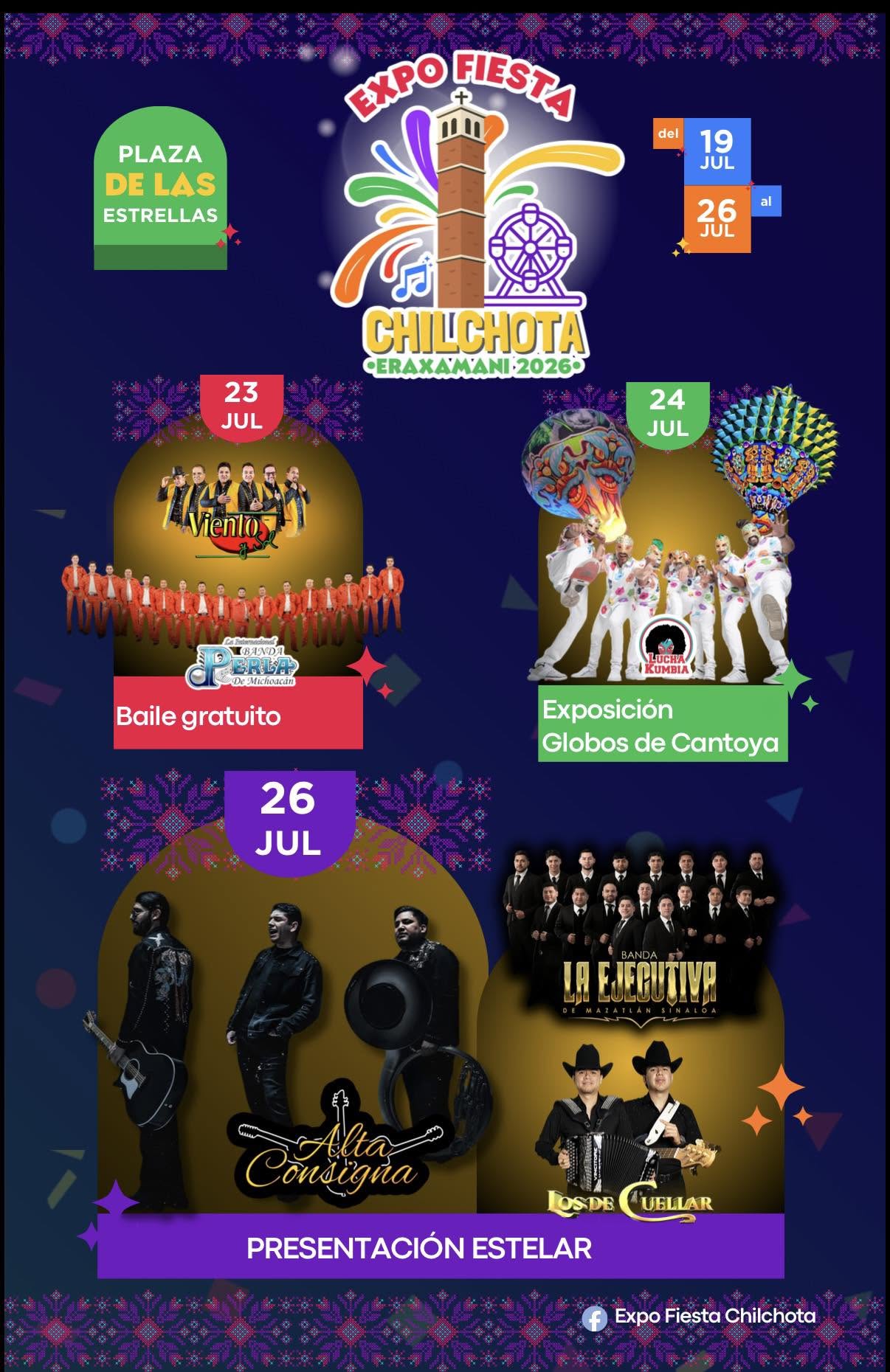 plaza de las estrellas feria chilchota 2026
