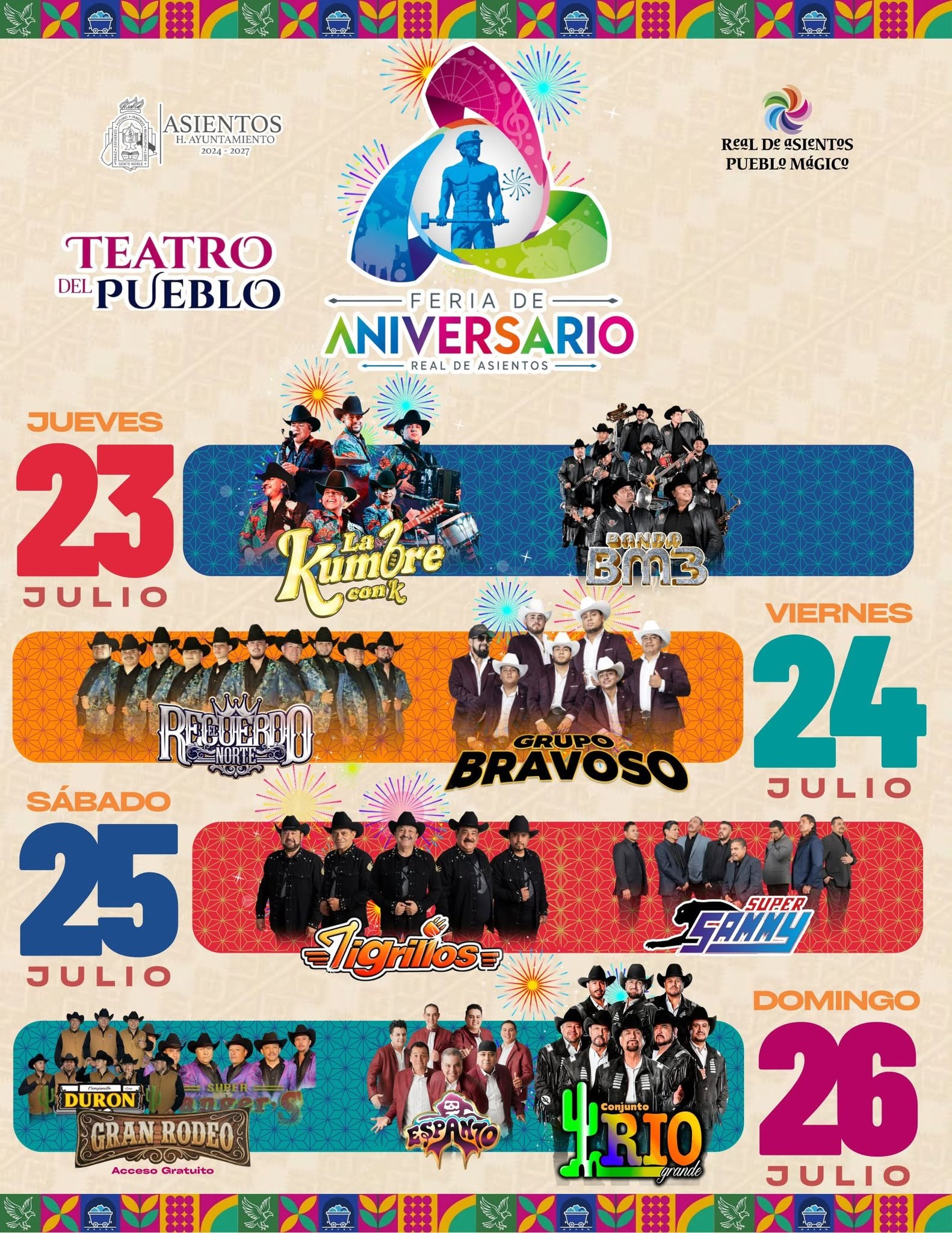 feria de aniversario real de asientos 2026