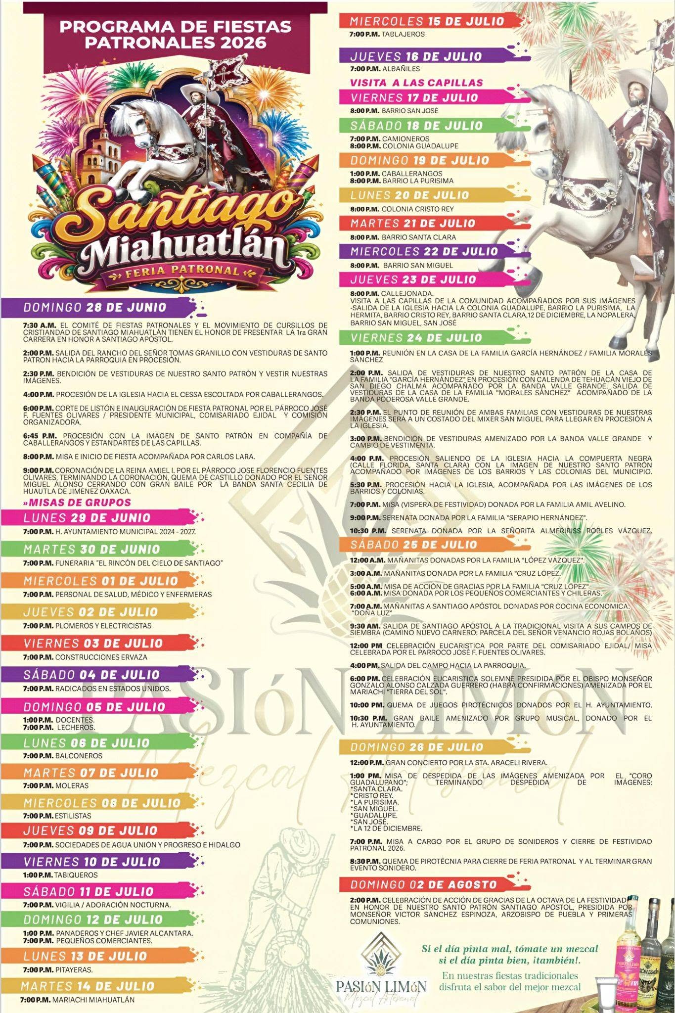 programa fiesta patronal miahuatlán 2026