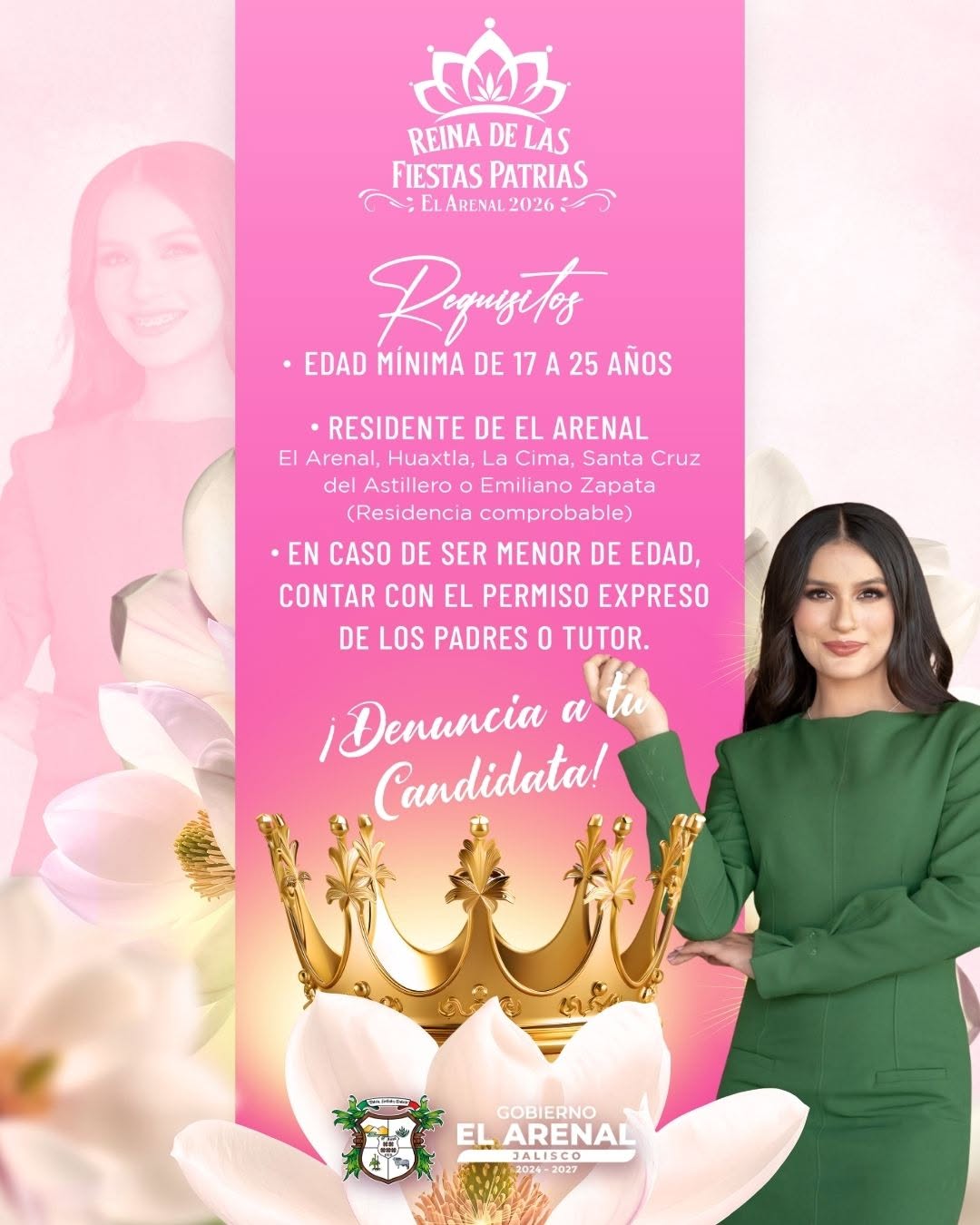 convocatoria reina fiestas patrias el arenal 2026