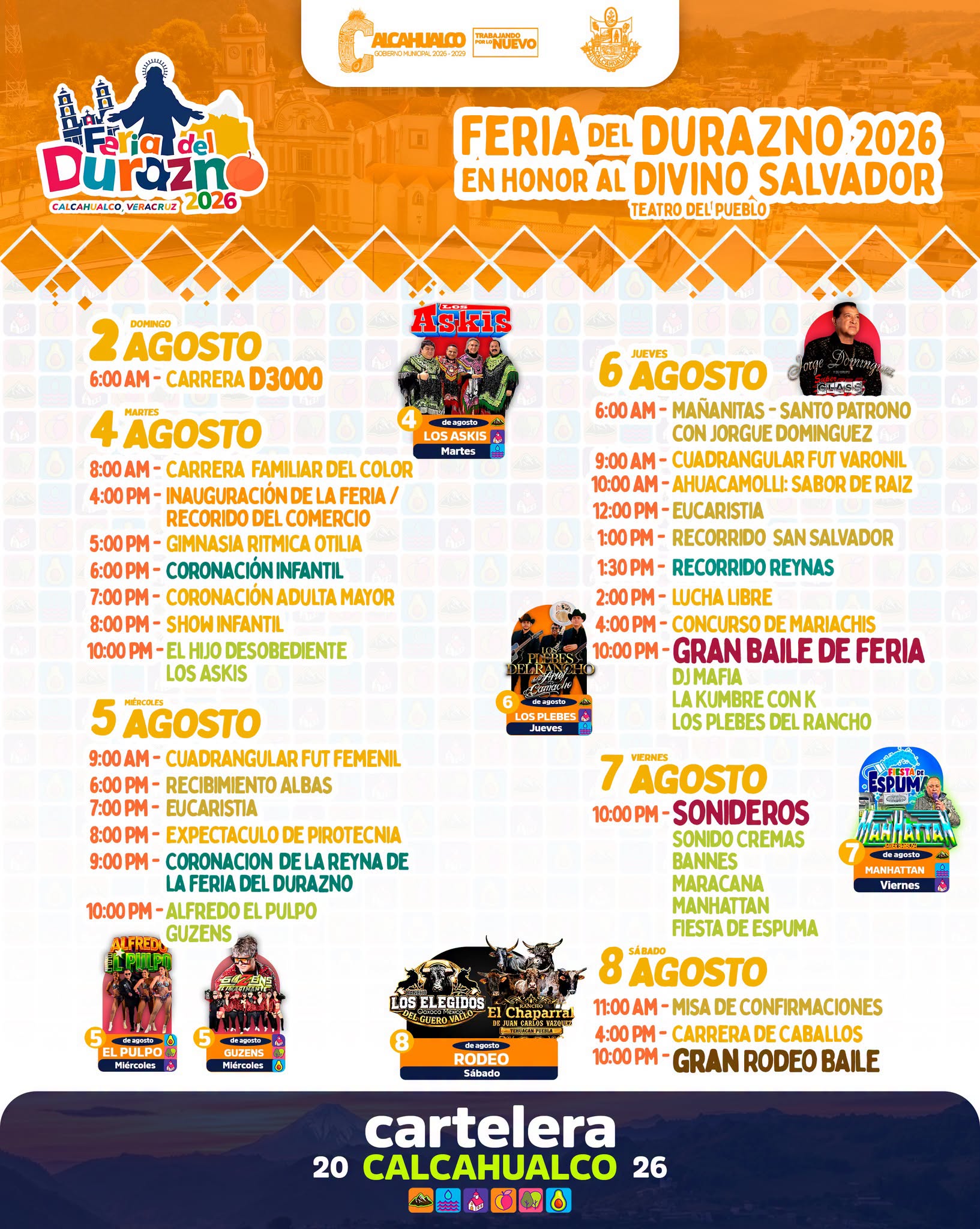 programa completo feria del durazno calcahualco