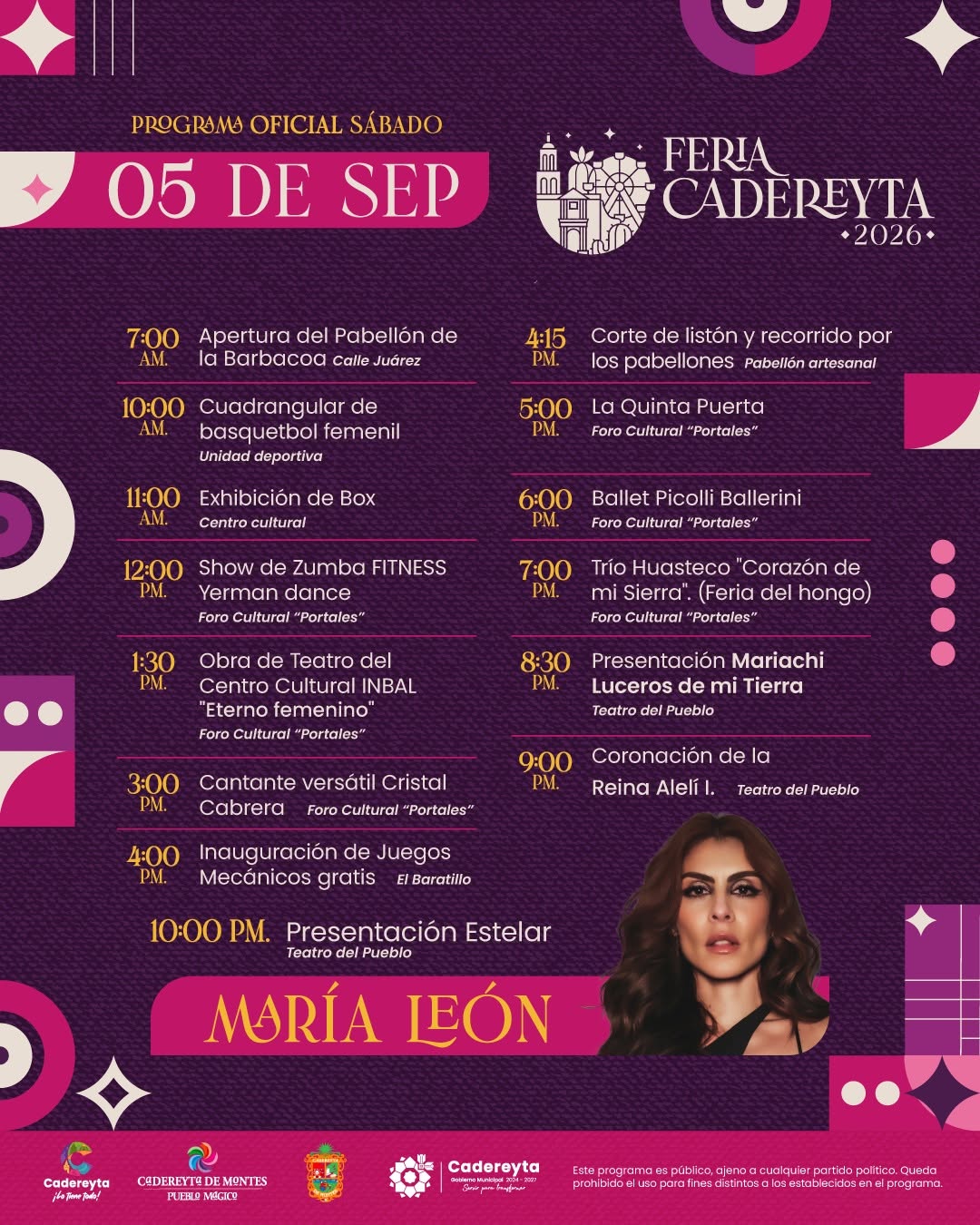 programa feria cadereyta 2026 programa completo