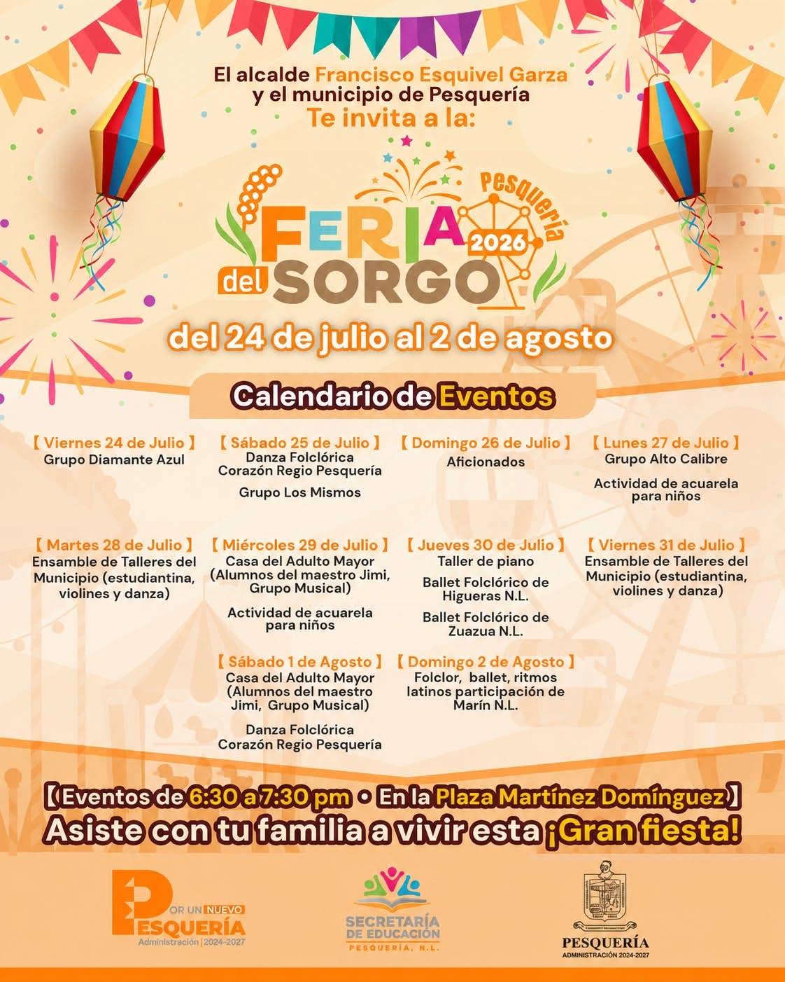 feria del sorgo pesquería 2026 programa