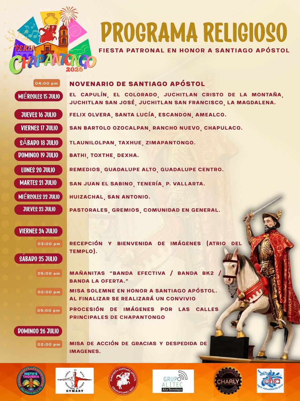 programa religioso feria chapantongo 2026