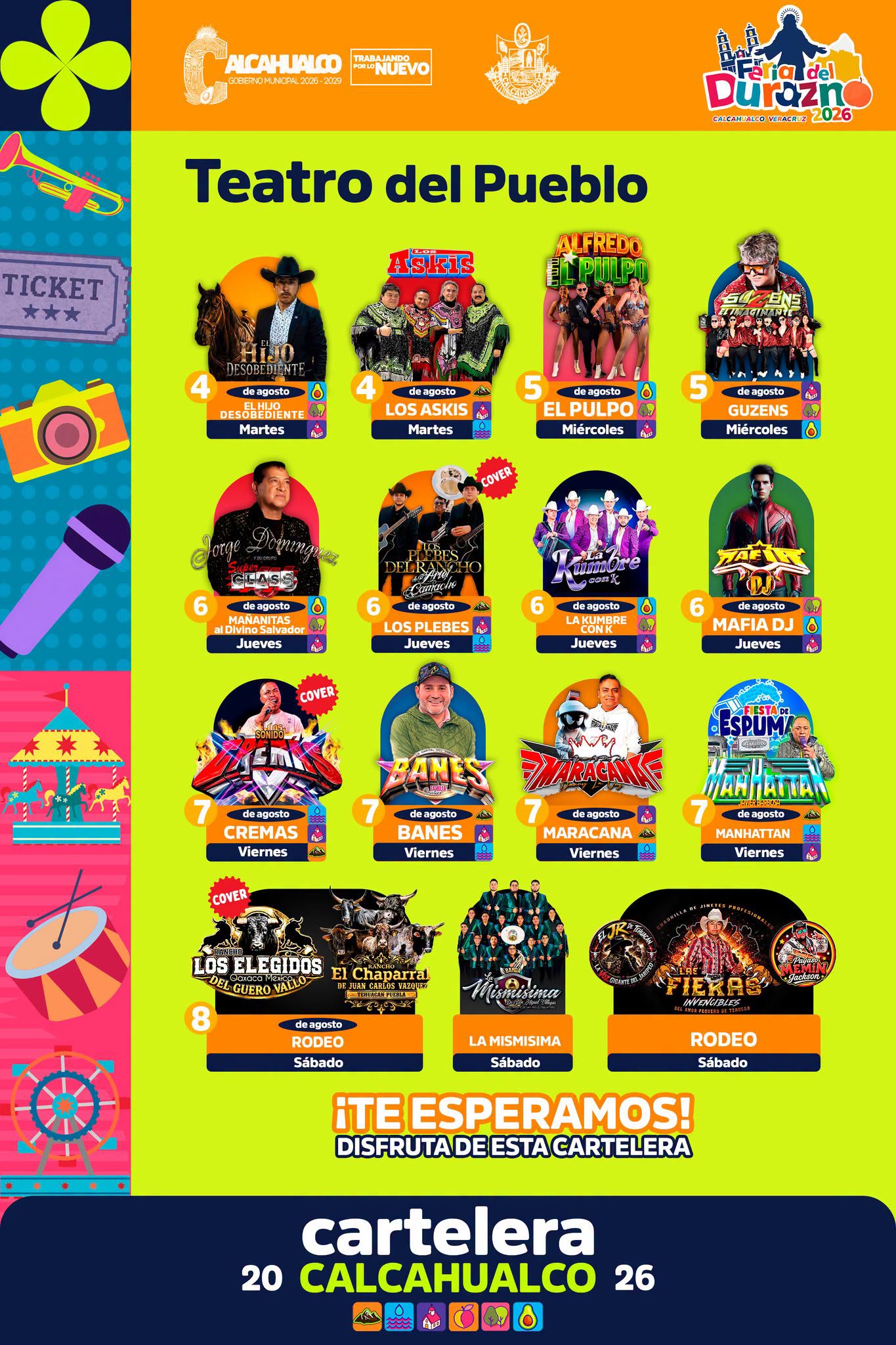 Feria del durazno calcahualco 2026 programa