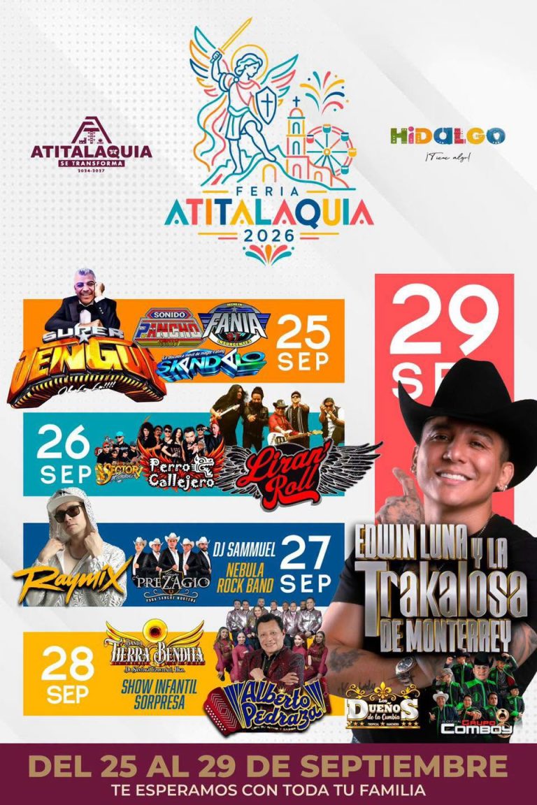 Cartelera Feria Atitalaquia 2026