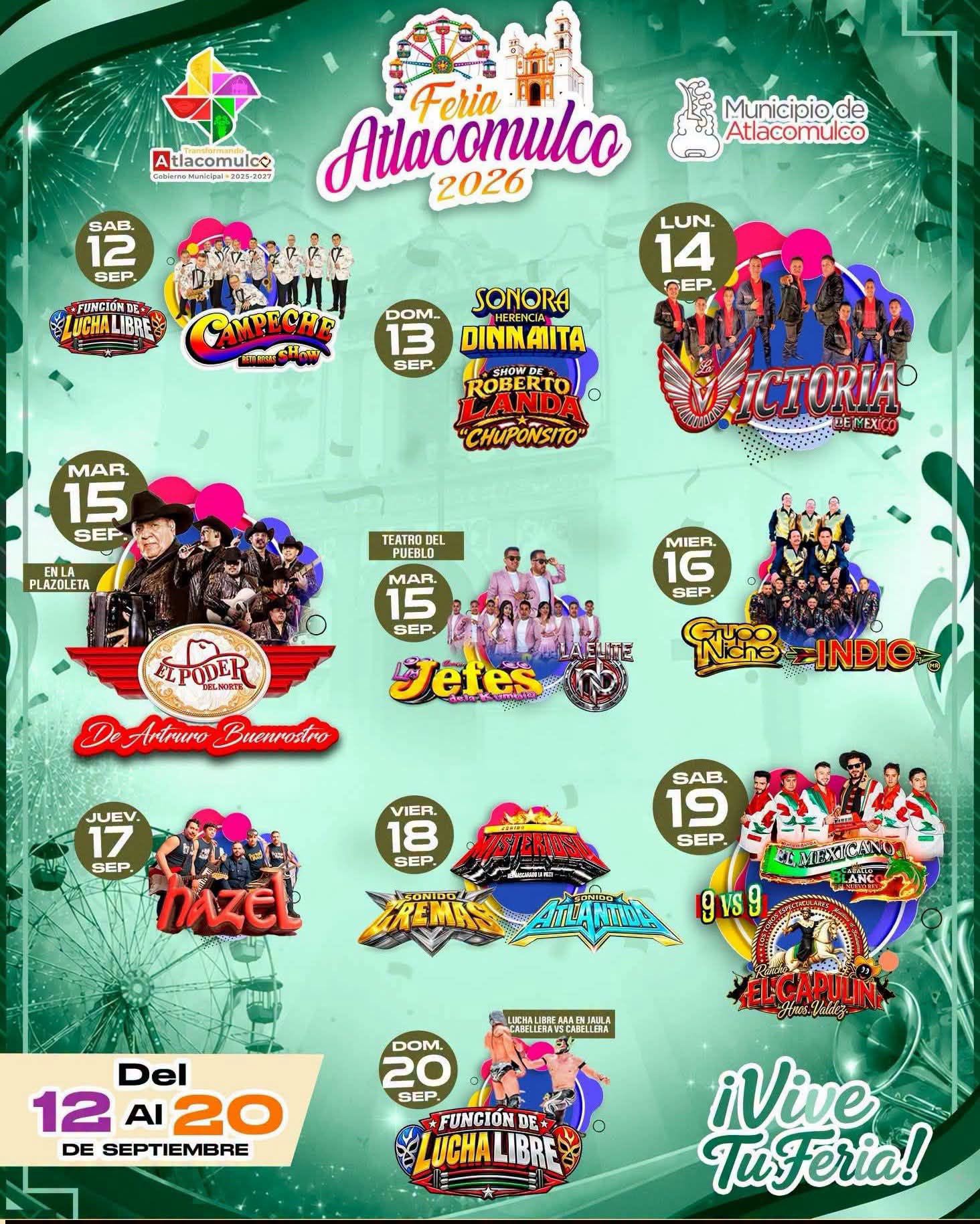 cartelera feria atlacomulco 2026