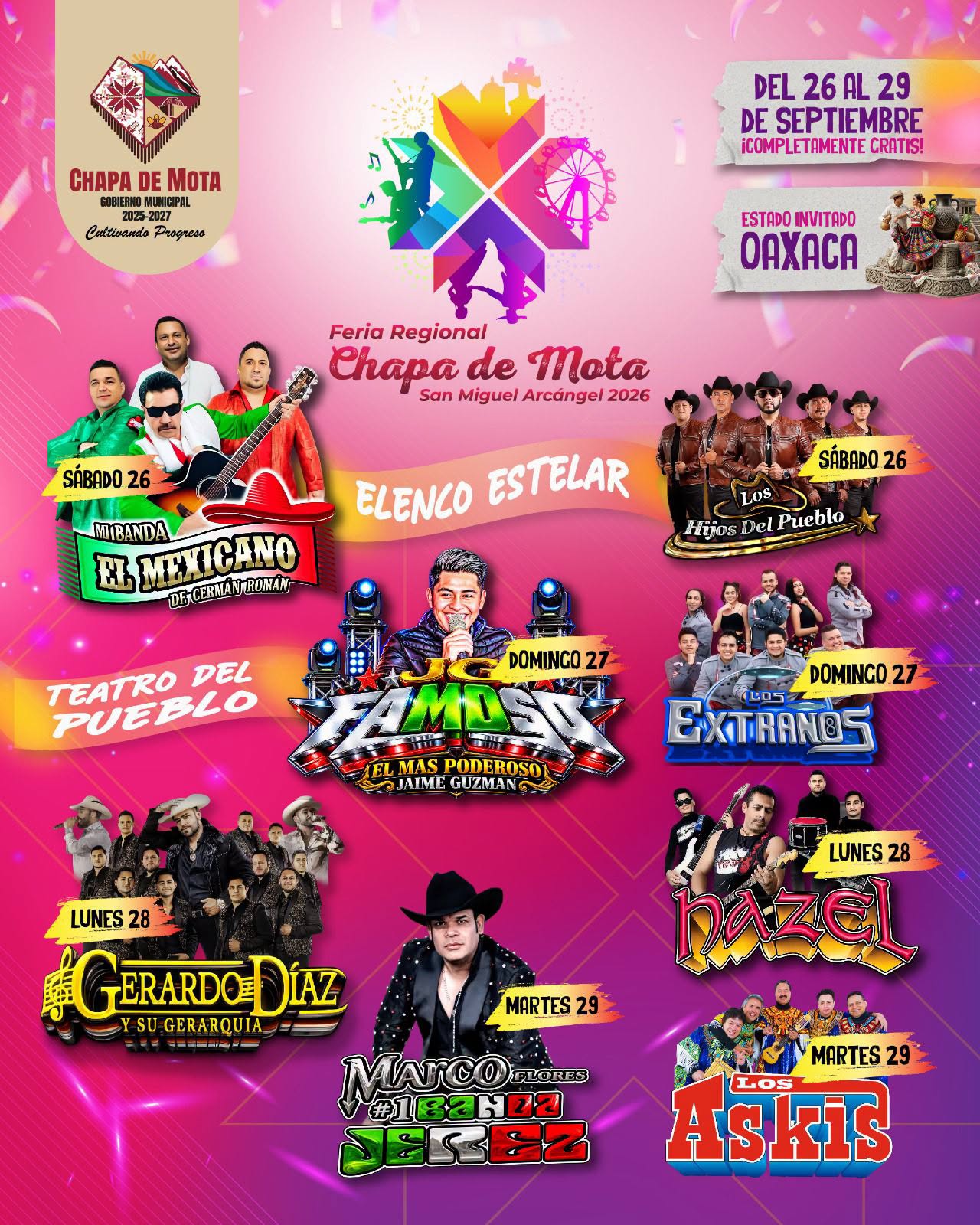 artistas feria chapa de mota 2026