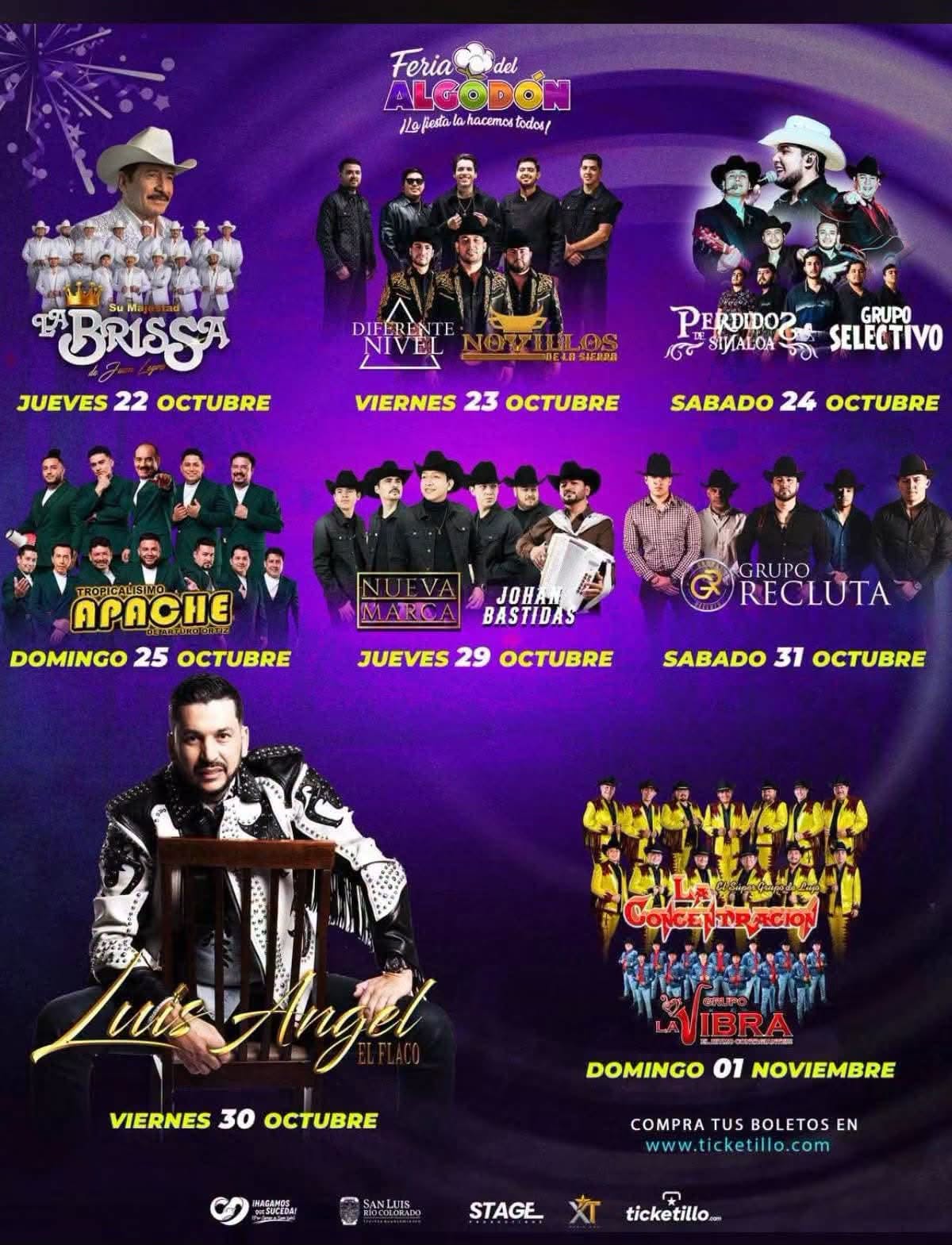 cartelera feria del algodón 2026