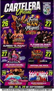 cartelera feria san miguel tomatlán 2026