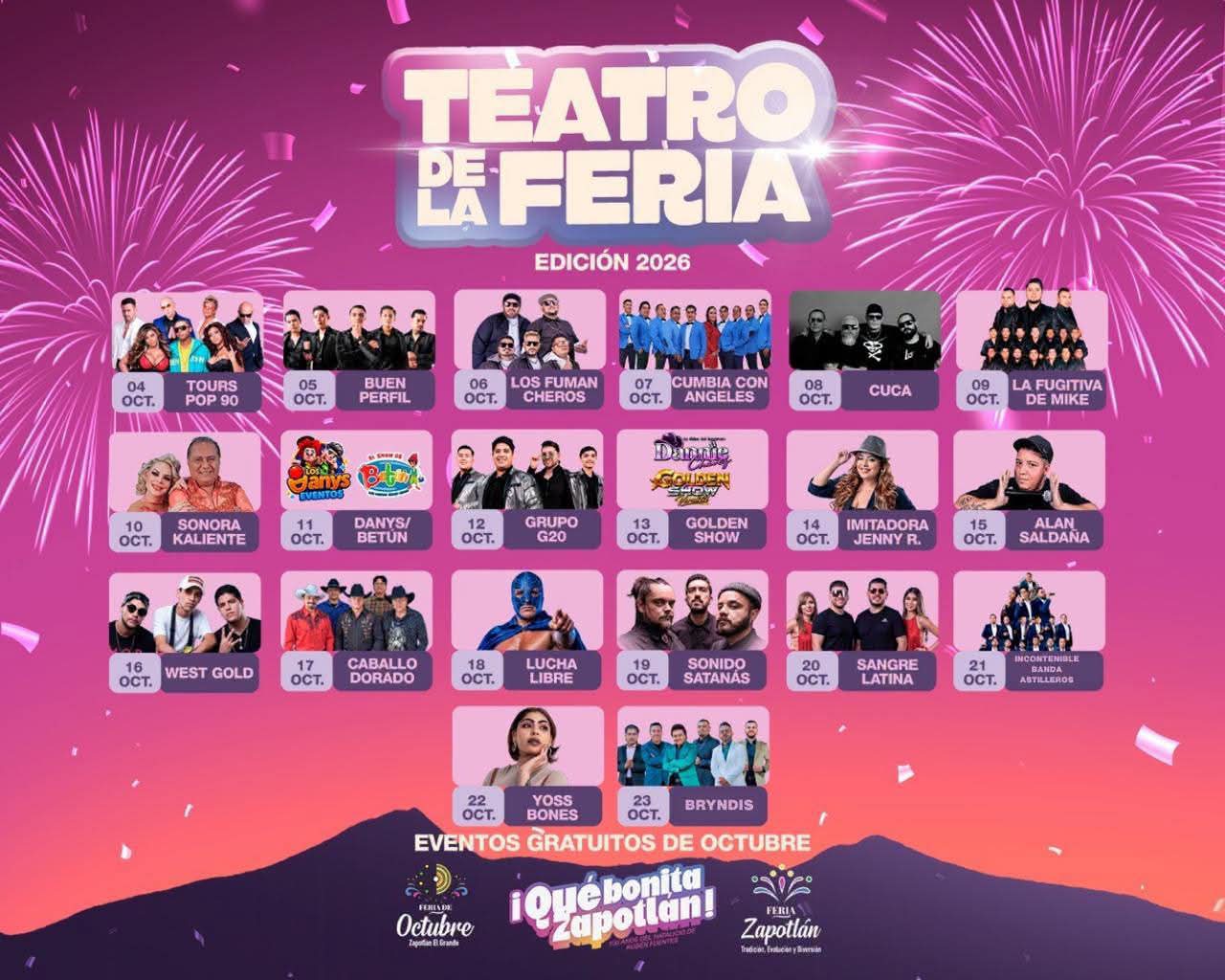 Cartelera Feria Zapotlán 2026