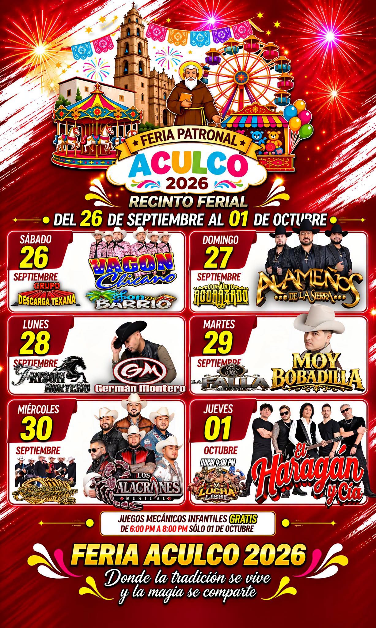 feria aculco 2026 cartelera