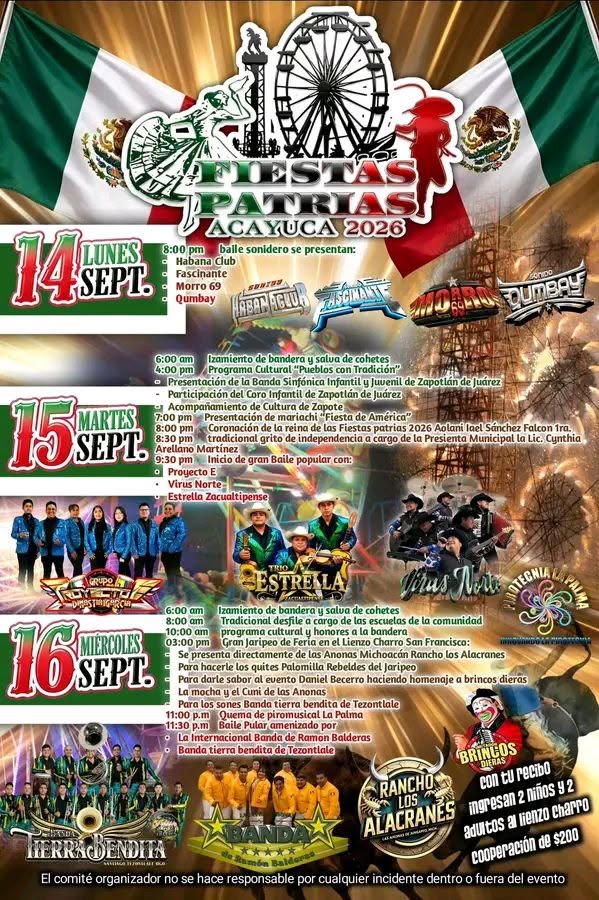 fiestas patrias acayuca 2026