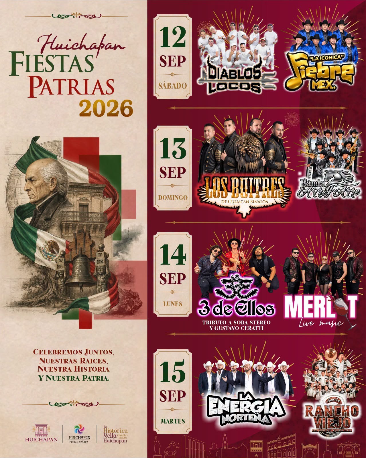 fiestas patrias huichapan 2026 cartelera