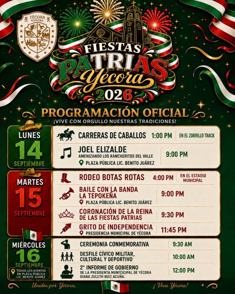 fiestas patrias yecora 2026