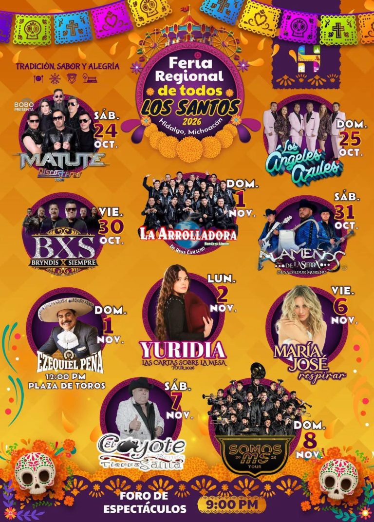 cartelera feria todos santos hidalgo 2026