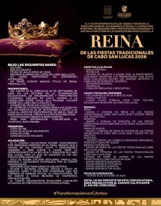 convocatoria reina fiestas cabo san lucas 2026