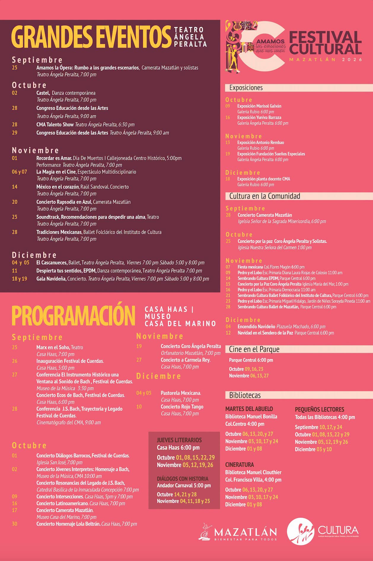 festival cultural mazatlán 2026