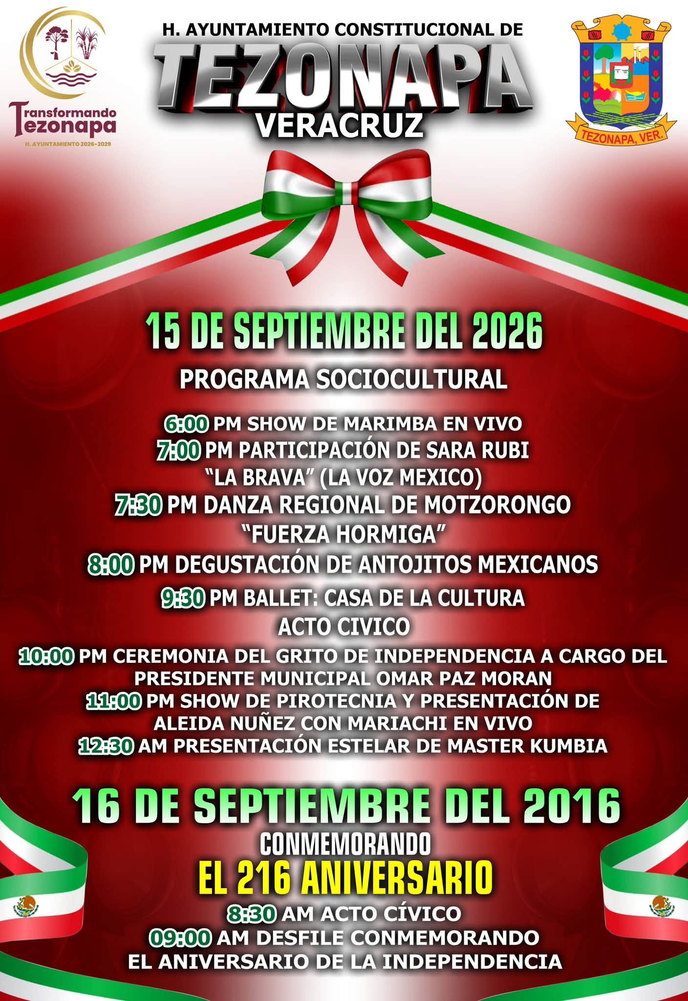 grito de independencia tezonapa 2026