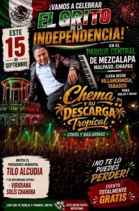 grito de independencia mezcalapa chiapas 2026