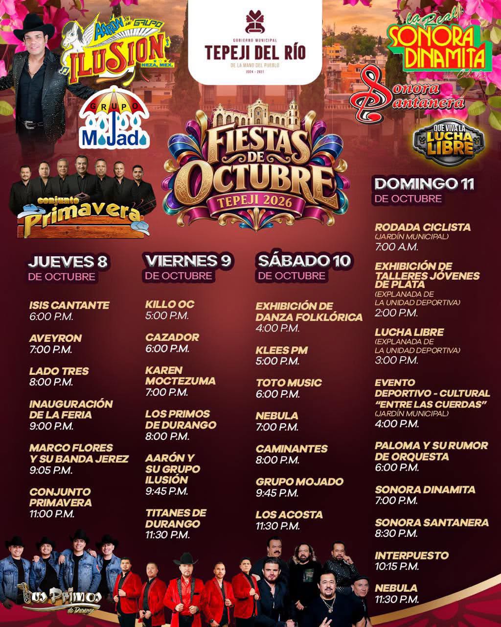 programa completo feria fiestas de octubre tepeji 2026