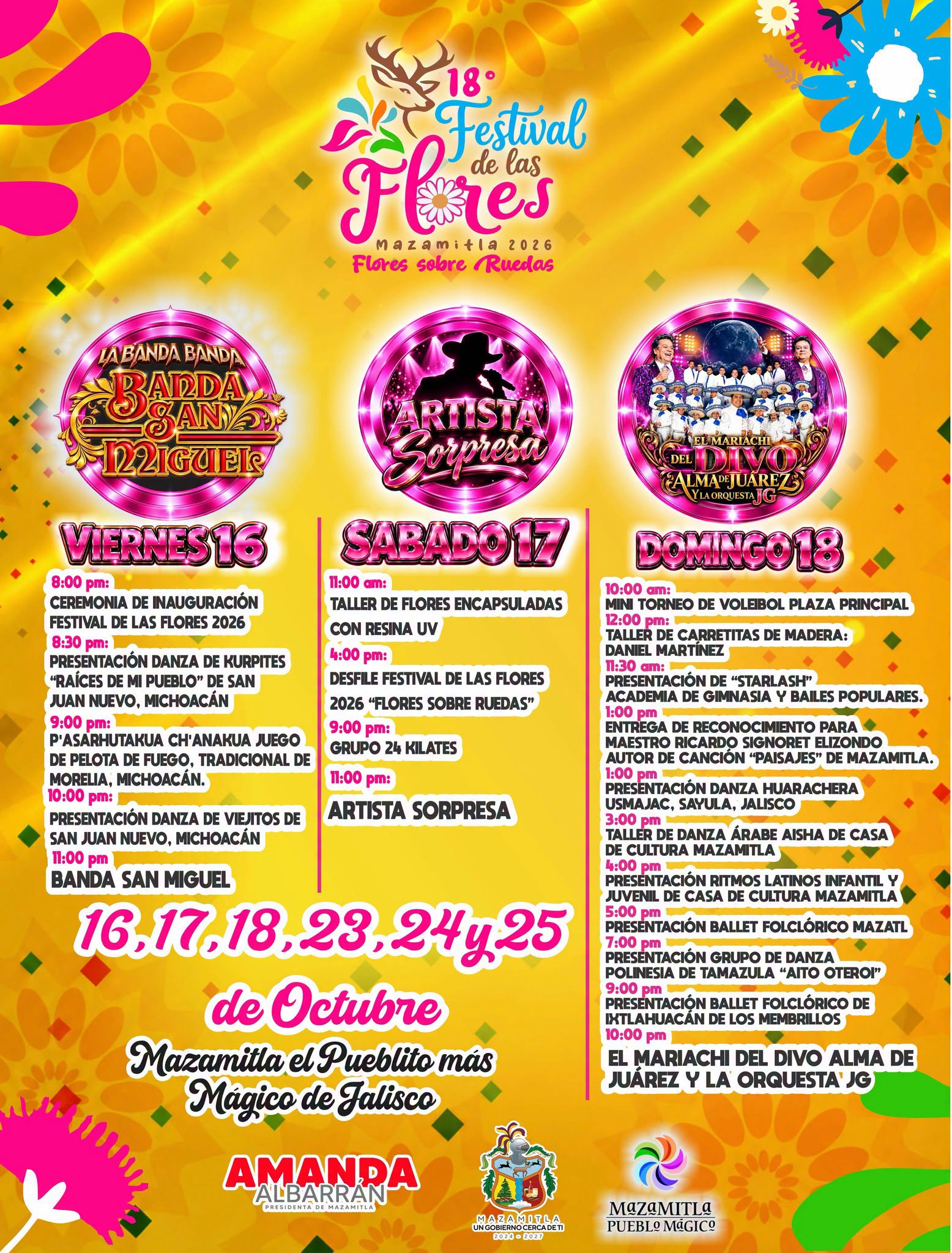 programa festival de las flores mazamitla 2026