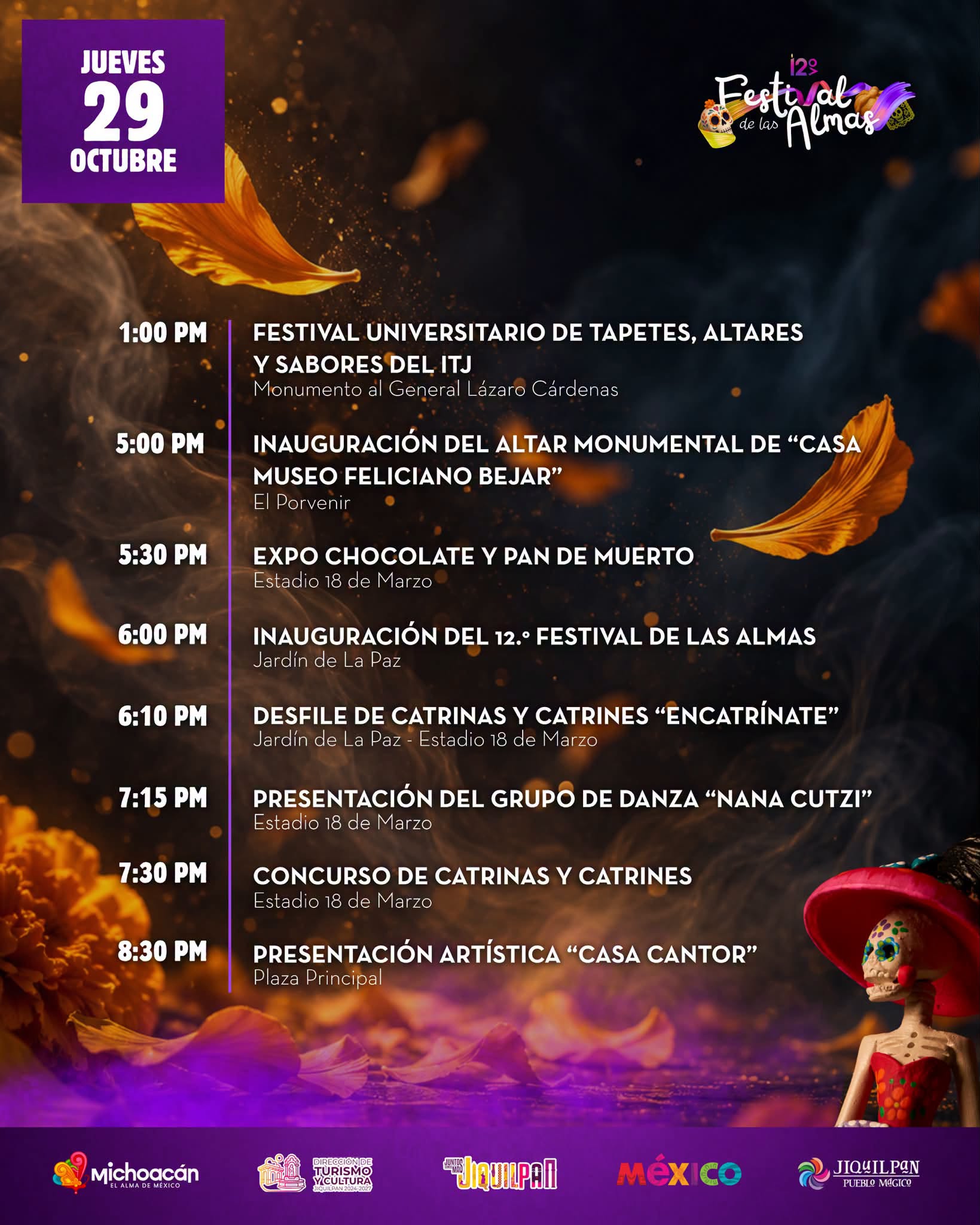 festival de las almas jiquilpan 2026 29 de octubre