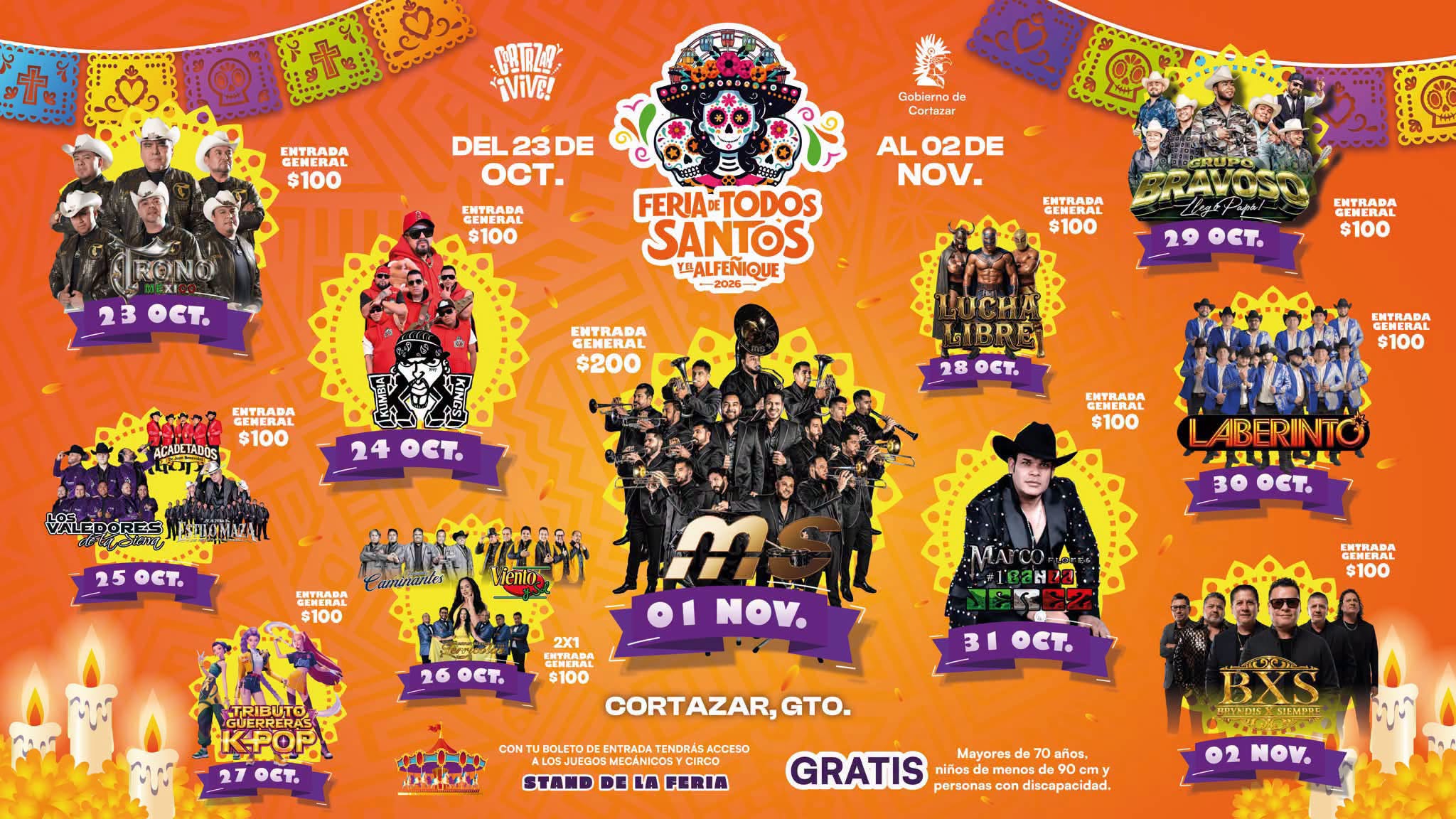 cartelera feria todos santos 2026
