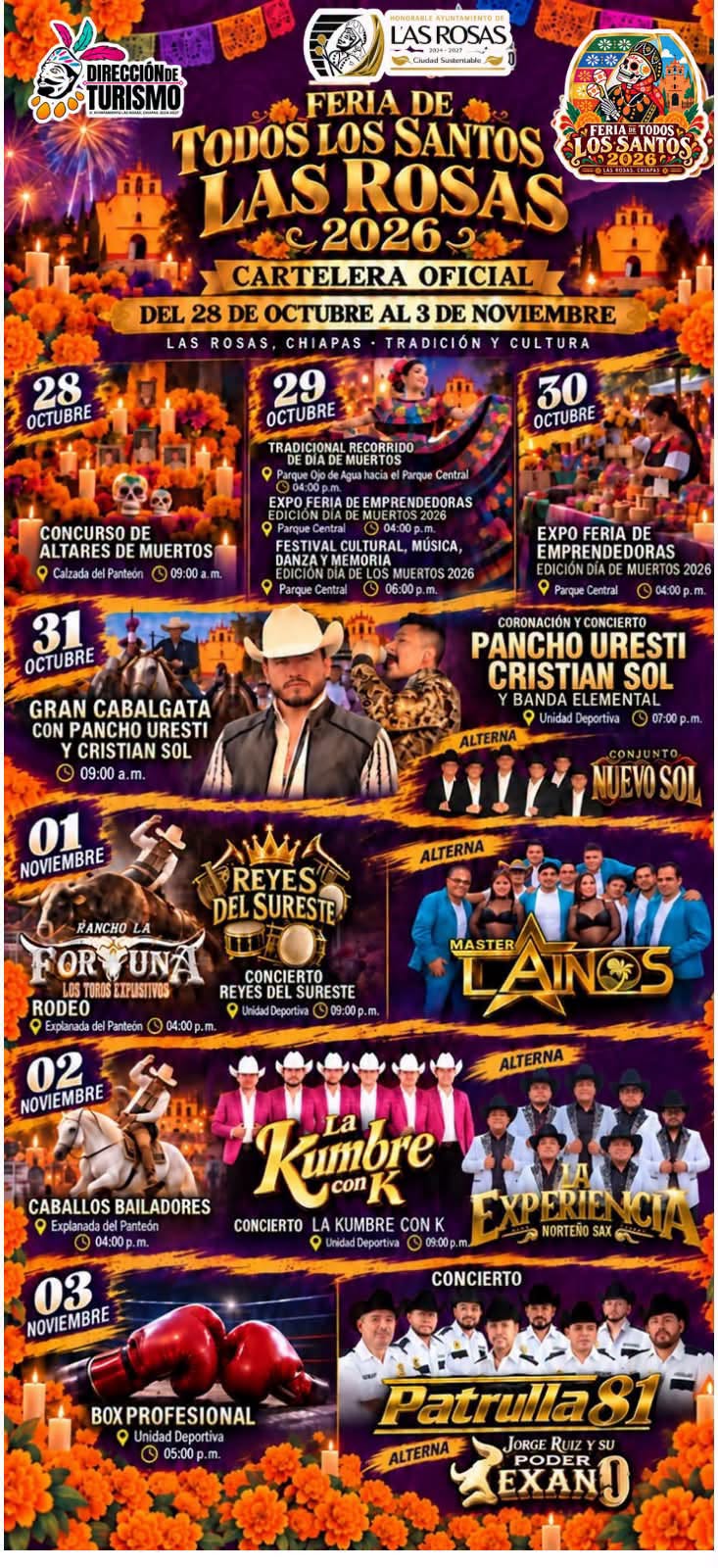 feria de todos los santos las rosas 2026