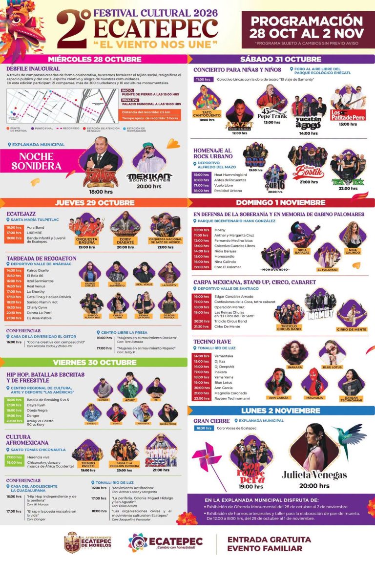 programa festival cultural ecatepec 2026