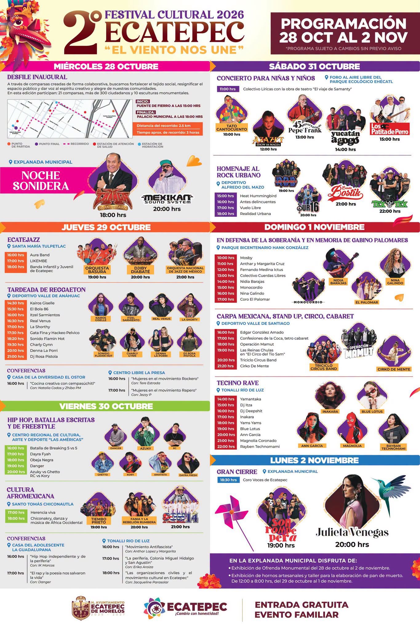programa festival cultural ecatepec 2026
