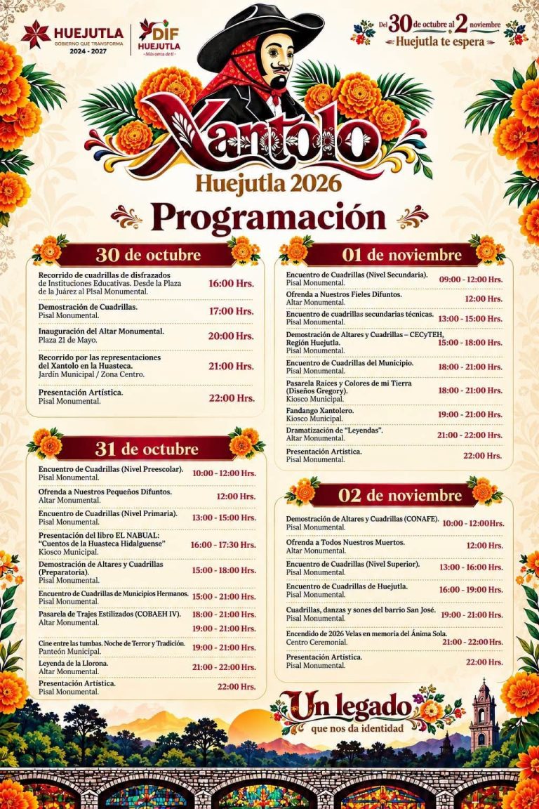 programa xantolo huejutla 2026
